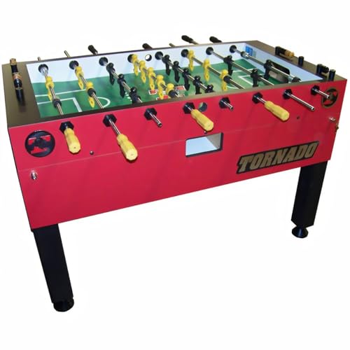 Tornado Platinum Tour Edition T-3000 Tournament Foosball Table Soccer Game - 1 Goalie - Red - Coin Operated