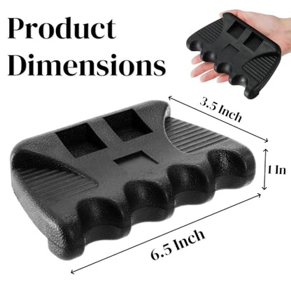 Eorbow 4 Holes Pool Cue Holder, Portable Weighted Pool Cue Rack, Mini Non-slip Stick Holder Claw with 2 Chalk Holders, Heavy Duty Cue Rest for Billiard and Pool Table