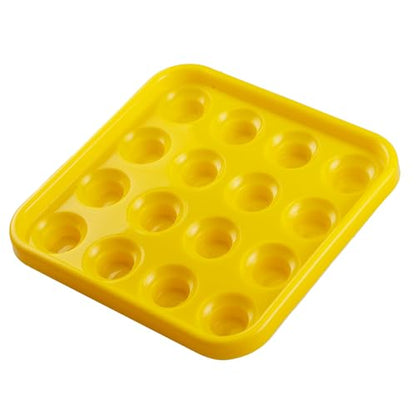 Standard Pool Billiard Ball Tray, Black Plastic Pool Ball Carrying Tray for Billiard Pool Table, Billiard Ball Storage Holder (Yellow) - color: Yellow