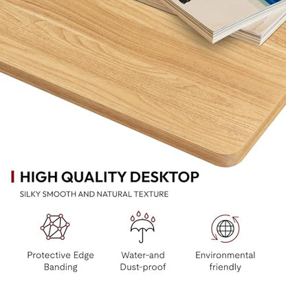 SANODESK Universal Tabletop 40"x24"x1" Thickness One-Piece Table Top Rectangular Particle Board for Standing Desk and Home Office Countertop DIY,Maple Desk Top - color: Maple, size: 40*24*1 Inch