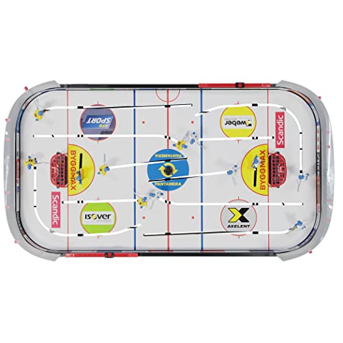 STIGA Table-Top Rod Hockey Game Play Off 21 – Classic Ice Hockey Action with Enhanced Features, Easy Assembly, Includes 2 Pucks – Fun for All Ages - color: Black/White