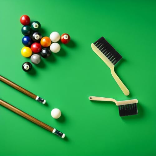Holibanna 4pcs Pool Table Brush Set for Efficient Cleaning of Billiard Cloth and Pool Table Rails with Portable Plastic Handle Suitable for Cleaning and Accessories