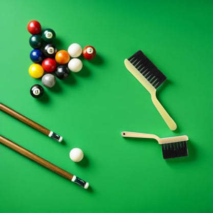 Holibanna 4pcs Pool Table Brush Set for Efficient Cleaning of Billiard Cloth and Pool Table Rails with Portable Plastic Handle Suitable for Cleaning and Accessories