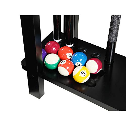 Hathaway Classic Floor Billiard Pool Cue Rack, Finish, 10.25"L x 29"W x 28.25"H, Black