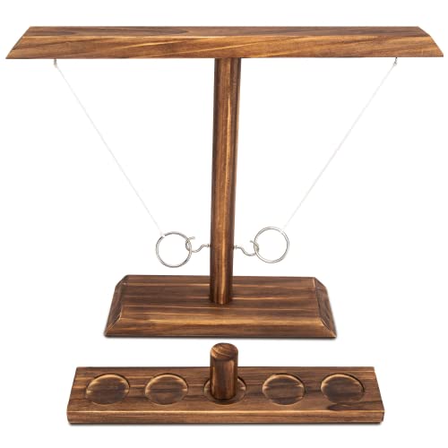 DreamToyz Ring Toss Games for Adults, Yard Games, Patio Decor, Outdoor Indoor Games, Wooden Hook and Ring Game for Bars, Home, Party, 15.7" X 13" Large Size - color: 15.7" X 13" Large Size