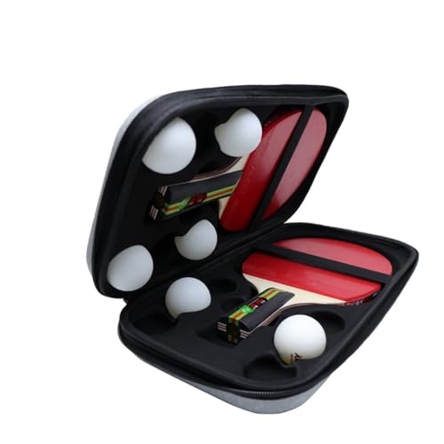 Table Tennis Equipment Carrying Case for Ping Pong Paddles/Table Tennis Paddles, Fits for 2 Paddles and 6 Balls
