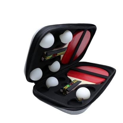 Table Tennis Equipment Carrying Case for Ping Pong Paddles/Table Tennis Paddles, Fits for 2 Paddles and 6 Balls