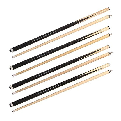 Pool Sticks Billiard Cues 2-Piece 58 Inch Pool Table Sticks 19 oz 13mm Glue-on Tips Hardwood Wooden Pool Cues Stick Set of 2/4 / 6 - style: Pack of 4