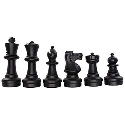 MegaChess Giant Plastic Chess Sets - Black and White - 5 Different Outdoor Giant Chess Sets from 1-Foot to 4 Feet Tall - size: 25 inch King