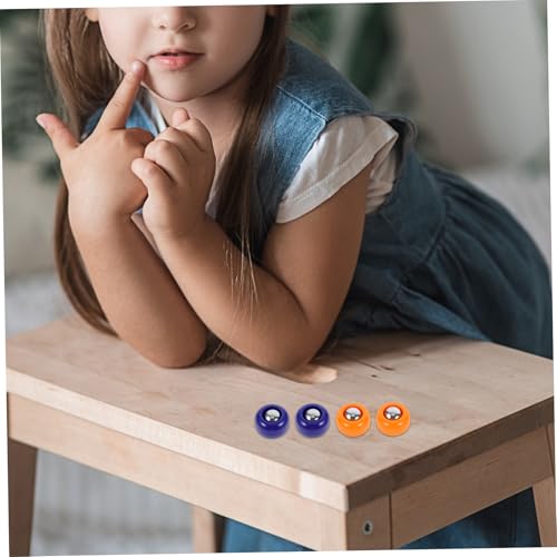 Toyvian 20pcs Mini Shuffleboard and Curling Game Set Durable Tabletop Sports Balls for Family Gatherings Easy to Use with Blue and Orange Rollers