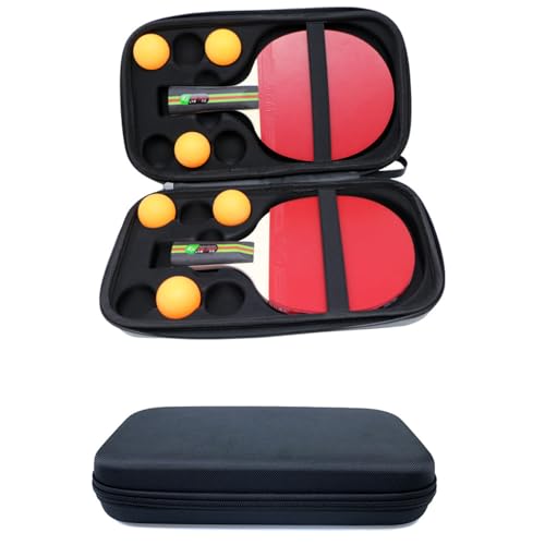 Table Tennis Equipment Carrying Case for Ping Pong Paddles/Table Tennis Paddles, Fits for 2 Paddles and 6 Balls