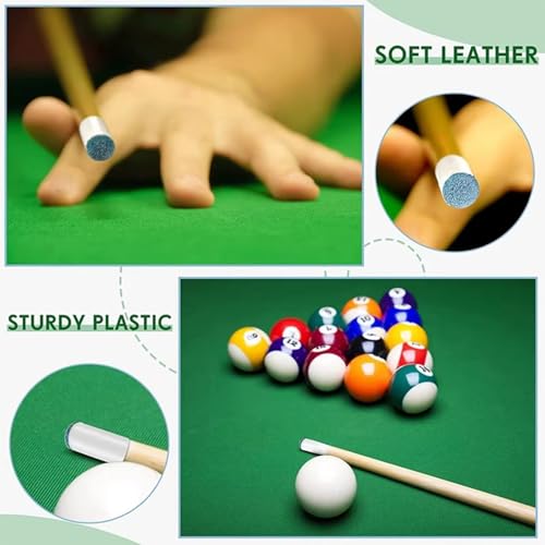 50 Pcs 13 mm Billiard Pool Cue Tips Slip-on Cue Tips Replacements, Cue Tips for Pool Stick, Pool Stick Tips Replacement Kit