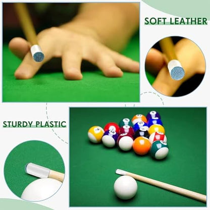 50 Pcs 13 mm Billiard Pool Cue Tips Slip-on Cue Tips Replacements, Cue Tips for Pool Stick, Pool Stick Tips Replacement Kit