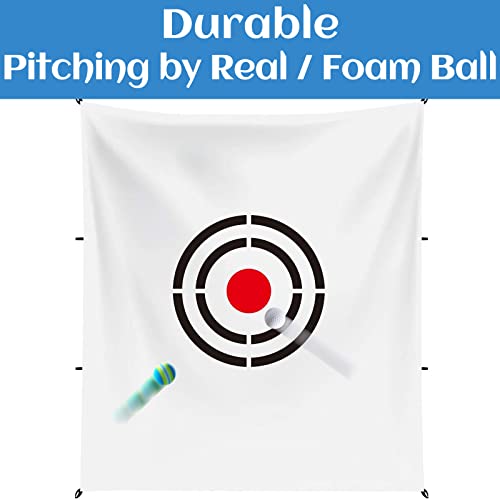 Golf Target Cloth for Net Replacement - Enthusiasts and Professional Golfers Practice Training Aids for Garage/Backyard - style: 5X6FT Golf Target White