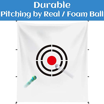Golf Target Cloth for Net Replacement - Enthusiasts and Professional Golfers Practice Training Aids for Garage/Backyard - style: 5X6FT Golf Target White