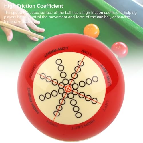 Luocute Billiards Cue Ball, Resin Training Pool Ball 57.2mm Practice Cue with Billiard Accessories for Eight