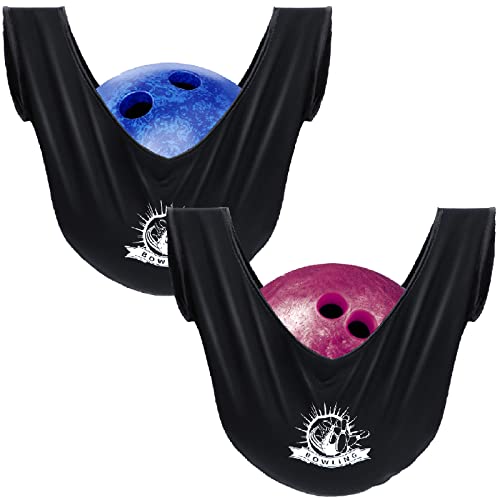 2 Pcs Washable Bowling Ball Polisher Bags Bowling Ball Cleaner Holder Bags Black Bowling See Saws Bowling Cleaner Towels for Bowling Ball Cleaning