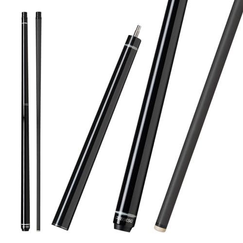 Carbon Fiber Break Cue Pool Stick,3 Piece Breaking Cue Stick,Low Deflection Jump Break Cue,13mm Pro Tip with PU Bag - color: 25oz_Black