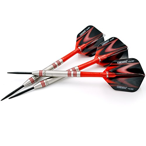 CUESOUL Professional Tungsten Steel Tip Dart Set 85% Tungsten 22g/24g/26g-Glory Series - color: Black Case-N5, size: 22g