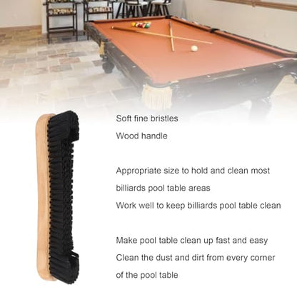 Keenso Pool Table Brush, Soft and Fine Dust Remover Pool Table Brush 12in Poplar Wood Nylon for Cleaning