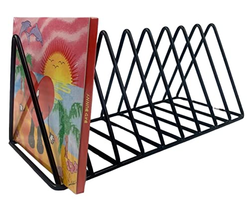 Record-Happy CD Storage Rack Organizer Stand - Compact Disc Holder Display Shelf for CDs, DVDs and Video Games, Holds 18 Jewel Cases - Practical and Functional Wire Metal CD Case Holder (Black, 1)