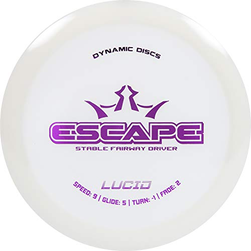 Dynamic Discs Lucid Escape Disc Golf Fairway Driver | Slightly Overstable Disc Golf Driver | Durable Premium Plastic | Fairway Driver Disc Golf Disc | 170g+ - color: White