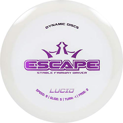 Dynamic Discs Lucid Escape Disc Golf Fairway Driver | Slightly Overstable Disc Golf Driver | Durable Premium Plastic | Fairway Driver Disc Golf Disc | 170g+ - color: White