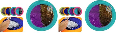 JA-RU Sequin Flyer Soft Frisbee-Disk Toy (1 Frisbee Assorted) Flying Disc for Kids and Adults, Boys and Girls. Beach Pool Indoor and Outdoor Throwing Games. Birthday Gifts (Pack of 2) - size: 1 Unit (Pack of 2)