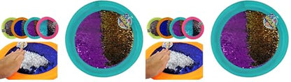 JA-RU Sequin Flyer Soft Frisbee-Disk Toy (1 Frisbee Assorted) Flying Disc for Kids and Adults, Boys and Girls. Beach Pool Indoor and Outdoor Throwing Games. Birthday Gifts (Pack of 2) - size: 1 Unit (Pack of 2)