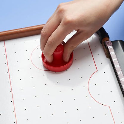Levemolo Air Hockey Pushers and Plastic Pucks Replacement with Felt Pads Ergonomic Design for Smooth Glide and Table Protection for Air Hockey Game Tables Kit