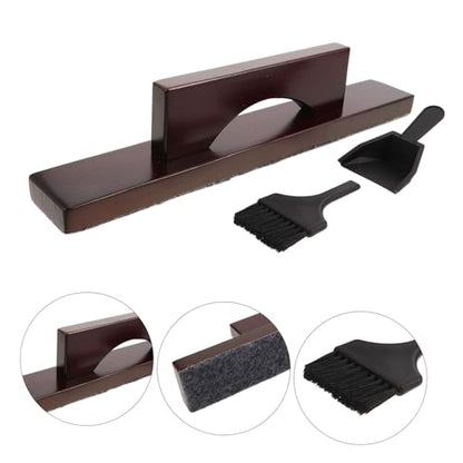 Shuffleboard Table and Ergonomic Portable Design Broom and Dustpan Set with Gentle Non-Scratch Bristles Solid Wood and Sturdy Plastic Construction for Convenient Shuffleboard