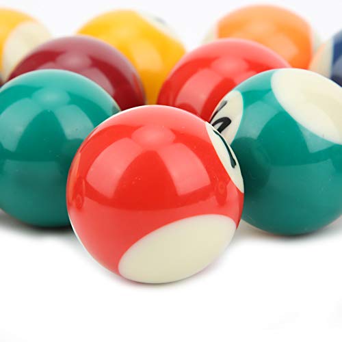 Joyzan Mini Pool Balls, Small Size Billiard Table Ball Set American Style Pool Cue Balls Complete 16 Professional Resin Full Toy kit Accessories 1.5in Replacement Family Game Sports Children Kids