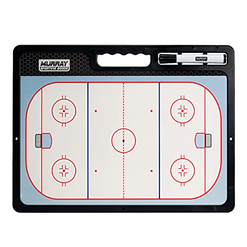 Murray Sporting Goods Premium Coaches Clipboard | Double-Sided Dry Erase Marker Board for Basketball, Baseball, Soccer, Football, Hockey (Marker Included) - style: Hockey