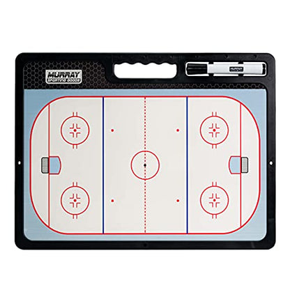 Murray Sporting Goods Premium Coaches Clipboard | Double-Sided Dry Erase Marker Board for Basketball, Baseball, Soccer, Football, Hockey (Marker Included) - style: Hockey