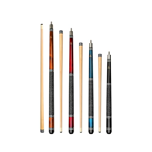 ASKA Short Pool Cue Sets, Canadian Maple Billiard Cue Sticks, 13mm Tip, 5/16x18 Joint, Multi-Set Options for Home & Game Rooms - style: Set of 4, L9CS