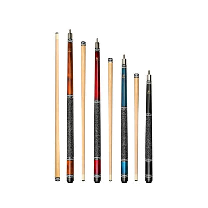 ASKA Short Pool Cue Sets, Canadian Maple Billiard Cue Sticks, 13mm Tip, 5/16x18 Joint, Multi-Set Options for Home & Game Rooms - style: Set of 4, L9CS