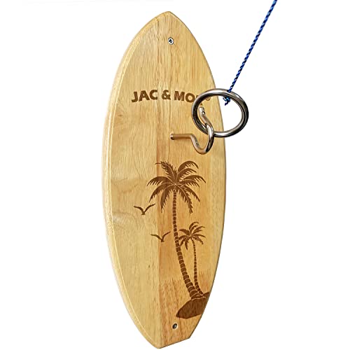 Deluxe Hook and Ring Toss Game, Outdoor Indoor Toss Game Set, Throwing Toys for Family, Party Games - style: Coconut Tree