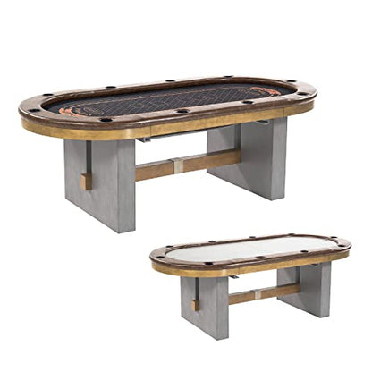 Barrington Poker Multiple Styles Folding Poker Table & Poker Table Top/Dining Table Collection, Durable Padded Rail Tables with Felt Playing Surface, Perfect for Texas Holdem Games - style: 10 Player Urban Table (Dining Top)