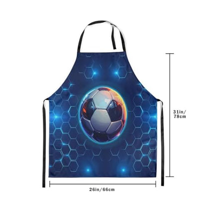 Manfei Volleyball Kids Kitchen Apron - color: Neon Blue