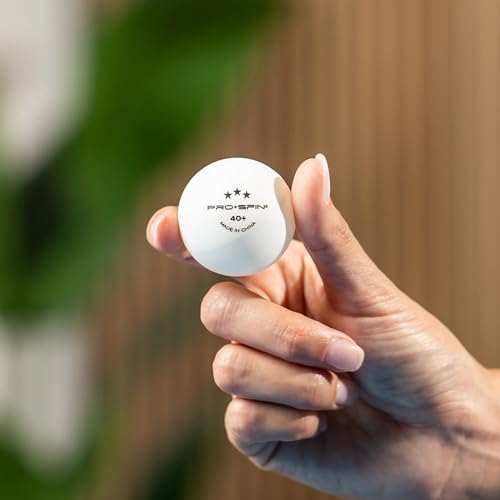 PRO-SPIN Ping Pong Balls - 3-Star Premium Table Tennis Balls | High-Performance 40+ ABS Professional Quality | Ultimate Durability for Indoor & Outdoor Ping Pong Tables (White/Orange, 4-Pack)