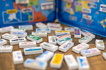 Bendon TS Shure License Plate Games Magnetic Activity Tin with Foam Magnet Sheet 50519 - style: License Plat Game Tin
