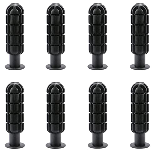 8pcs Plastic Foosball Handles Table Football Grip Part Replacements Foosball Handle Grip for Standard Foosball Tables, Black