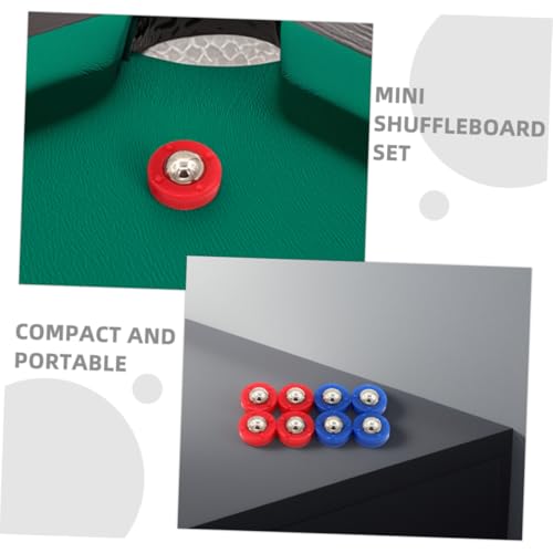 BESPORTBLE 10Pcs Mini Shuffleboard Pucks for Indoor Tabletop Curling Fun Family Bonding Hand Eye Coordination Game for Parent Interaction