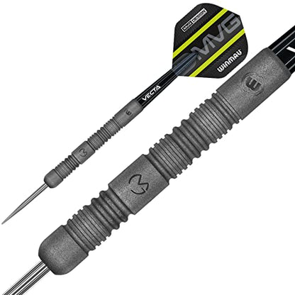 WINMAU Michael Van Gerwen MvG Exact 23 gram Tungsten Darts Set with Flights and Stems (Shafts)