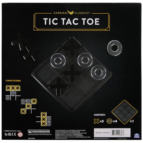 Spin Master Games, Cardinal Classics Tic Tac Toe, Classic Board Game, Modern Coffee Table Décor, 2 Players, for Ages 5 & Up - style: Four in a Row