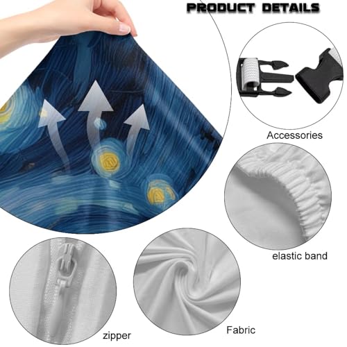 Suobstales Cat Starry Night Print Gaming Chair Slipcovers, Office Chair Cover Stretch Computer Desk Chair Covers with Armrest Covers, Rotating Armchair Protector Covers - color: Cat Starry Night