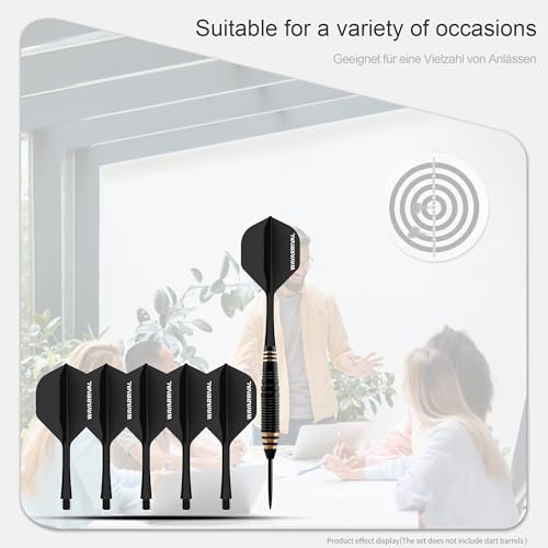 Integrated Dart Flights,All in One Dart Flights and Stems for Unbreakable Use,Universal 2BA Fit for Instant Setup,PP Material Integrated Dart Flights and shafts for Stability - style: 6 Pack