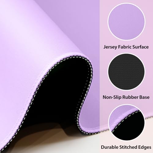 Purple Mahjong Mat- 100% No Creases American Mahjong Mat, Anti-Slip & Noise Reduction Mahjong Table Cover, Mahjong Mats with Carrying Bag for Mahjong, Poker, Card Games, Dominoes, Board Games (Purple) - color: Purple