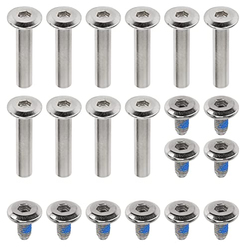 10 Pack Inline Skates Wheel Mounting Screws and Bolts Set Roller Skating Brake Mount Screw Bolt Kit for Roller Blade Wheels Replacement Adjustable Inline Skate Roller Hockey Wheels Repair
