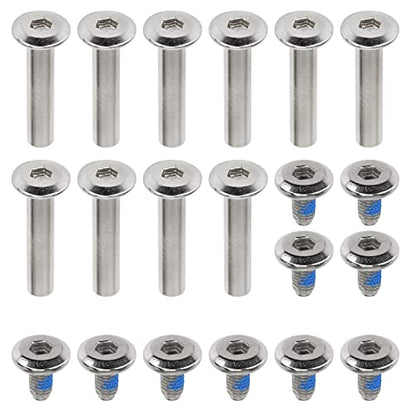10 Pack Inline Skates Wheel Mounting Screws and Bolts Set Roller Skating Brake Mount Screw Bolt Kit for Roller Blade Wheels Replacement Adjustable Inline Skate Roller Hockey Wheels Repair